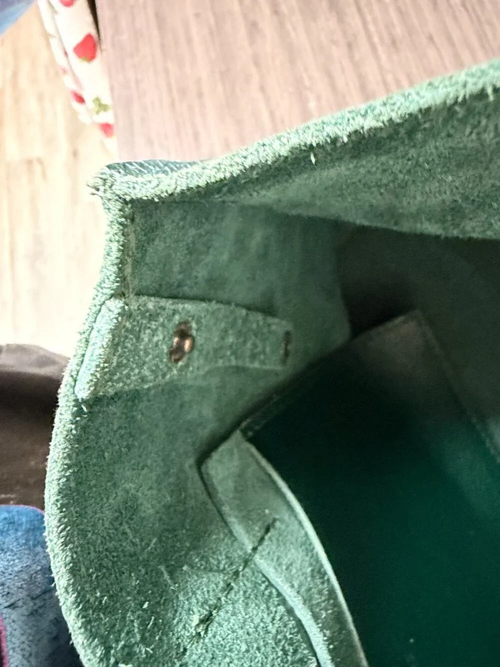 portland leather goods very gently